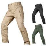 Pantalón elástico de nylon y spandex en caqui y negro — imagen 2 de 6