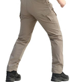Pantalón elástico de nylon y spandex en caqui y negro — imagen 4 de 6