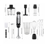 Trituradora de alimentos 9 en 1 Batidora de mano con 1100w, 21 velocidades y modo turbo