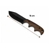 Cuchillo de hoja fija de 15 cm con funda tipo Kydex color café — imagen 2 de 4