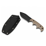 Cuchillo de hoja fija de 15 cm con funda tipo Kydex color café — imagen 4 de 4
