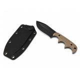 Cuchillo de hoja fija de 15 cm con funda tipo Kydex color café — imagen 3 de 4