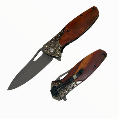 Navaja manual plegable con diseños y acabados variados