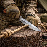 Cuchillo bowie de 39.5 cm con mango tipo madera y funda — imagen 3 de 3