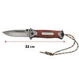 Navaja táctica plegable con cordón paracord y clip — imagen 3 de 4