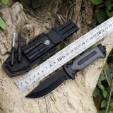 Cuchillo de camping con funda que integra brújula y pedernal — imagen 2 de 3