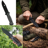 Cuchillo de camping con funda que integra brújula y pedernal — imagen 3 de 3