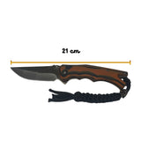 Navaja plegable táctica de acero inoxidable con corta soga y clip metálico — imagen 4 de 5