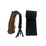 Navaja plegable táctica de acero inoxidable con corta soga y clip metálico — imagen 5 de 5