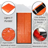 Manta de emergencia térmica impermeable que retiene calor corporal — imagen 3 de 4
