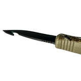 Cuchillo táctico de 21 cm con hoja negra y funda camuflaje — imagen 3 de 4