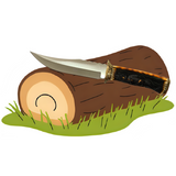 Cuchillo curvo artesanal de 26 cm con mango decorado con relieve de dragón — imagen 4 de 4