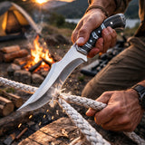 Cuchillo de hoja curva de 18 cm en acero inoxidable con funda — imagen 3 de 3