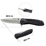 Navaja plegable táctica de 22.5 cm en acero inoxidable con clip metálico — imagen 2 de 5