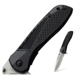 Navaja plegable táctica de 22.5 cm en acero inoxidable con clip metálico — imagen 4 de 5