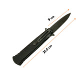 Navaja EDC con hoja negra de 9 cm y clip metálico lateral — imagen 2 de 3