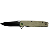 Navaja outdoor plegable de mango khaki texturizado — imagen 1 de 2