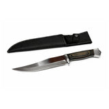 Cuchillo cazador de acero inoxidable con mango tipo madera — imagen 2 de 3