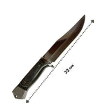 Cuchillo cazador de acero inoxidable con mango tipo madera — imagen 3 de 3