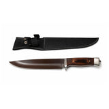 Cuchillo bowie EDC de 33 cm con mango de madera y funda — imagen 2 de 3