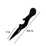 Navaja compacta con grabado decorativo y destapador integrado — imagen 4 de 4