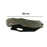 Navaja plegable de 15.5 cm con grabado de águila y hoja drop point — imagen 3 de 3