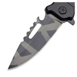Navaja táctica plegable camuflada de 22 cm con clip — imagen 3 de 5