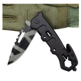 Navaja táctica plegable camuflada de 22 cm con clip — imagen 4 de 5
