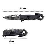 Navaja táctica plegable camuflada de 22 cm con clip — imagen 5 de 5