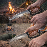 Cuchillo táctico bowie de 32 cm con empuñadura nudillera y funda — imagen 3 de 3