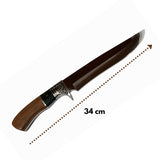 Cuchillo Bowie de hoja fija de 34 cm con funda reforzada — imagen 3 de 4