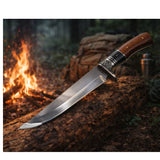 Cuchillo Bowie de hoja fija de 34 cm con funda reforzada — imagen 1 de 4