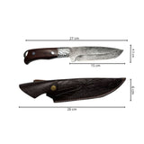 Cuchillo de caza premium con hoja grabada de 15 cm y funda — imagen 3 de 5
