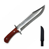 Cuchillo bowie de 39 cm con sierra en el lomo y funda — imagen 1 de 5