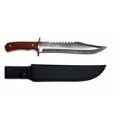 Cuchillo bowie de 39 cm con sierra en el lomo y funda — imagen 2 de 5