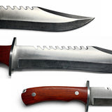 Cuchillo bowie de 39 cm con sierra en el lomo y funda — imagen 3 de 5