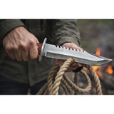 Cuchillo bowie de 39 cm con sierra en el lomo y funda — imagen 5 de 5
