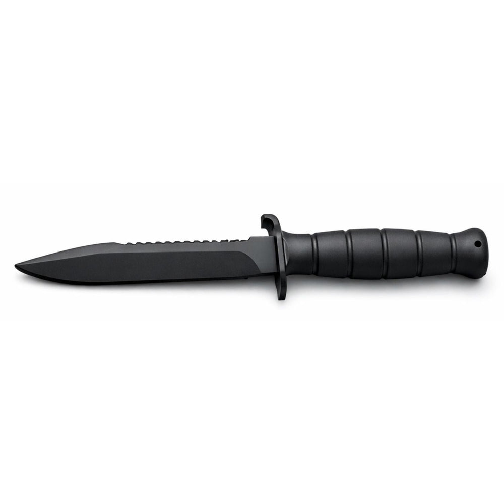 Cuchillo de supervivencia de 30.5 cm con hoja negra y funda con clip
