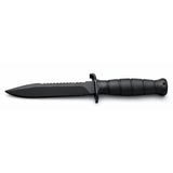 Cuchillo de supervivencia de 30.5 cm con hoja negra y funda con clip — imagen 1 de 4