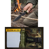 Cuchillo de supervivencia de 30.5 cm con hoja negra y funda con clip — imagen 3 de 4
