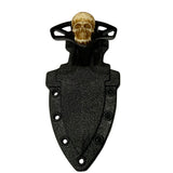 Mini daga de doble filo con clip y dije de calavera — imagen 1 de 4