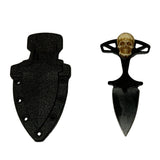 Mini daga de doble filo con clip y dije de calavera — imagen 2 de 4