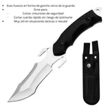Cuchillo EDC con gancho cortacinturón, sierra dentada y funda incluida — imagen 2 de 4