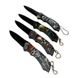 Set de 4 navajas plegables mini con relieve 3D, 16 cm abiertas y 9 cm cerradas — imagen 4 de 4