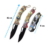 Set de 4 mini navajas plegables con grabados de fauna — imagen 3 de 4