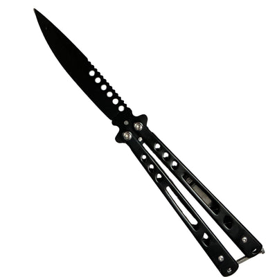 Navaja mariposa balisong con hoja de acero y cierre de seguridad