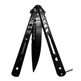 Navaja mariposa balisong con hoja de acero y cierre de seguridad — imagen 2 de 3