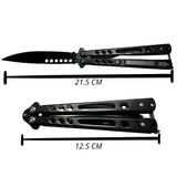 Navaja mariposa balisong con hoja de acero y cierre de seguridad — imagen 3 de 3
