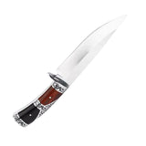Cuchillo drop point con mango de madera bicolor para camping — imagen 4 de 4