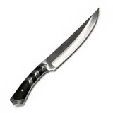 Cuchillo tipo Bowie de hoja larga con acabado pulido y funda — imagen 1 de 4